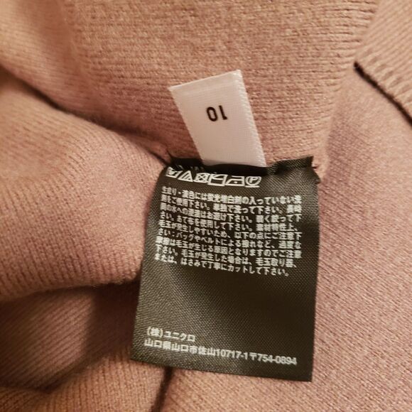 UNIQLO Soft Mocha Long Sleeve Sweater Dress Size S10 NWOT Preppy Old Money Style - Picture 3 of 10